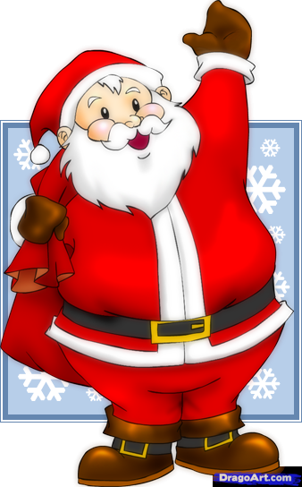 Learn How To Draw An Easy Santa - Santa Claus Transparent (338x544)