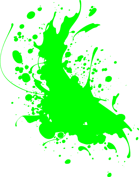Neon Clipart Splatter - Paint Splat (468x595)