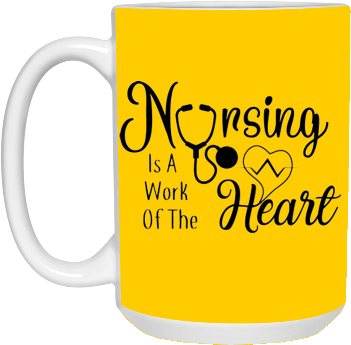 "nursing Is A Work Of The Heart" Coffee Mug - Mug (1155x1155)