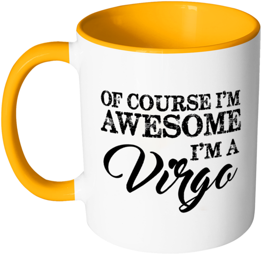 Of Course, I'm Awesome, I'm A Virgo Color Accent Coffee - Like A Boss Pug Dog Black 11 Oz Accent Coffee Mug (600x600)