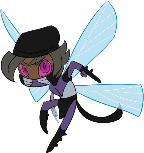 Ninja Fly's Going To Knock Your Lights Out - Cartoon (600x600)