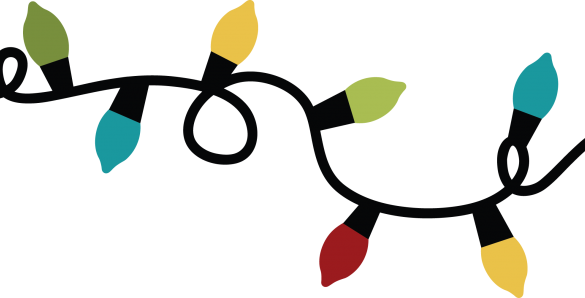 Splendid Ideas String Of Christmas Lights Clipart Not - Christmas Day (585x298)