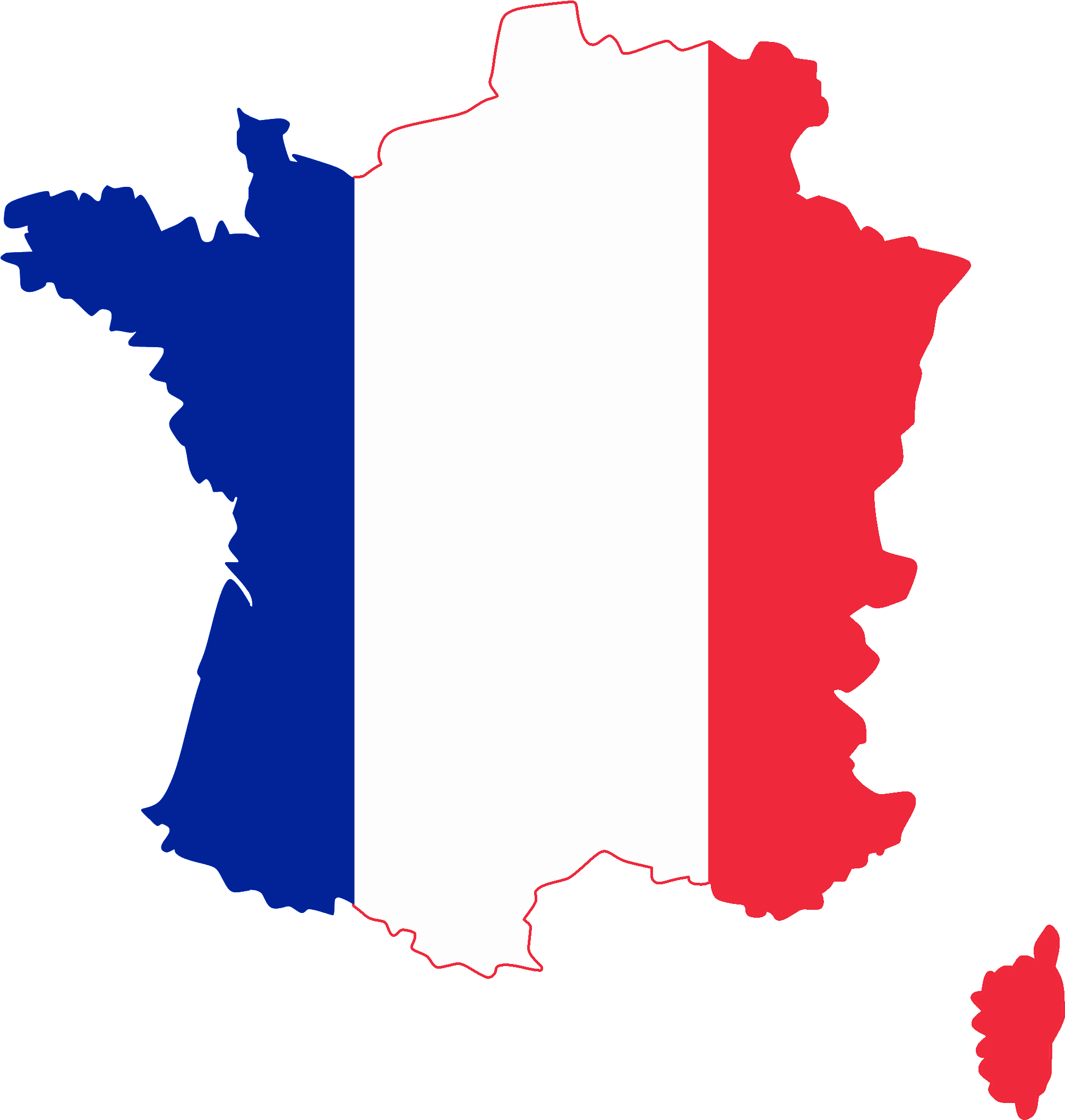 Download Png French Flag Clipart - France Vector Map (2213x2324)