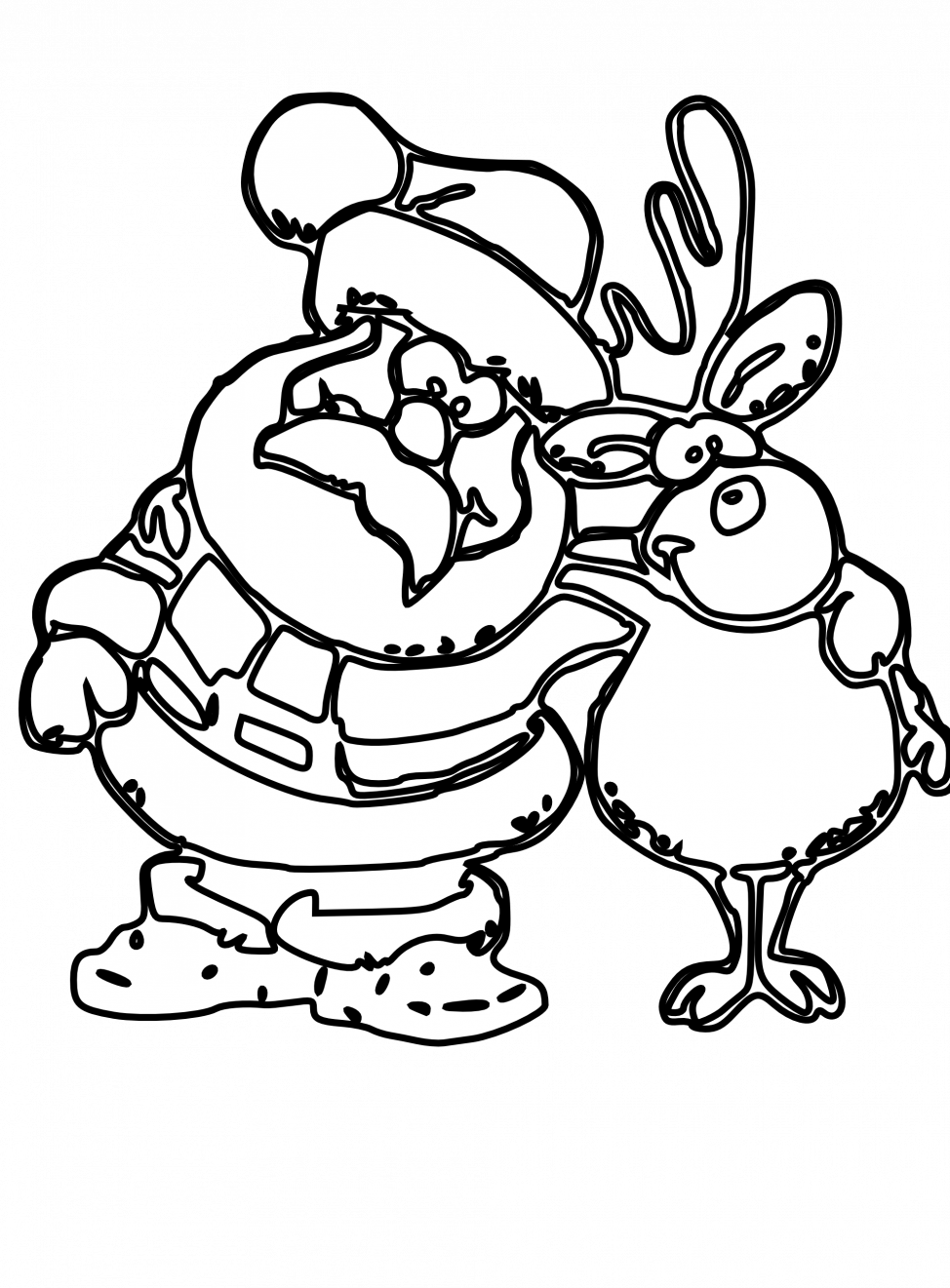 Coloring Pages Line Drawing Christmas 1882705 Coloring - Christmas Line Drawings (974x1321)