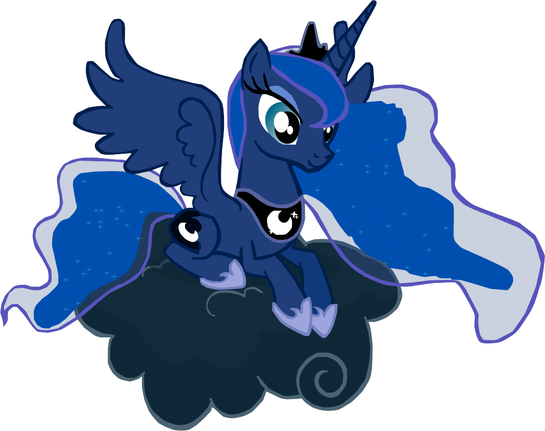 My First Vector Of Princess Luna By Flu - Luna My Little Pony (1090x861)