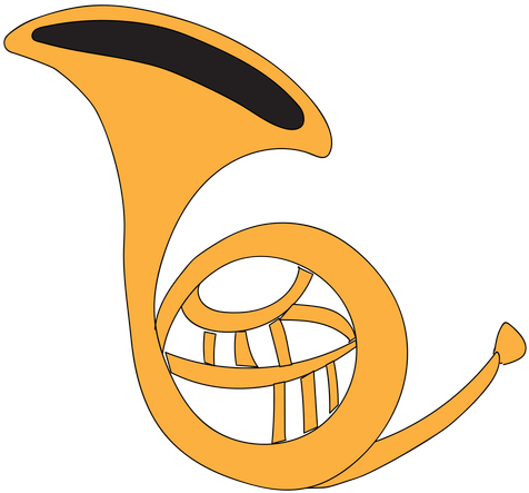French Horn Musical Instrument Doodle Transparent Png - Transparency (512x512)