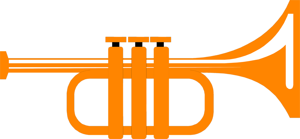 Trumpet Clipart - Transparent Background Trumpet Clipart (958x444)