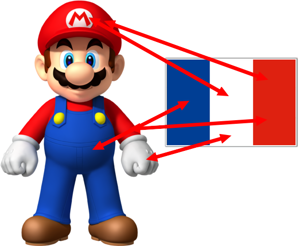 French Colors Of Mario By Banjo2015 - Super Mario Bros (592x480)