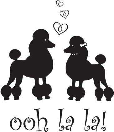 Poodles Wall Quotes™ Decal - Oh La La Poodle (451x451)