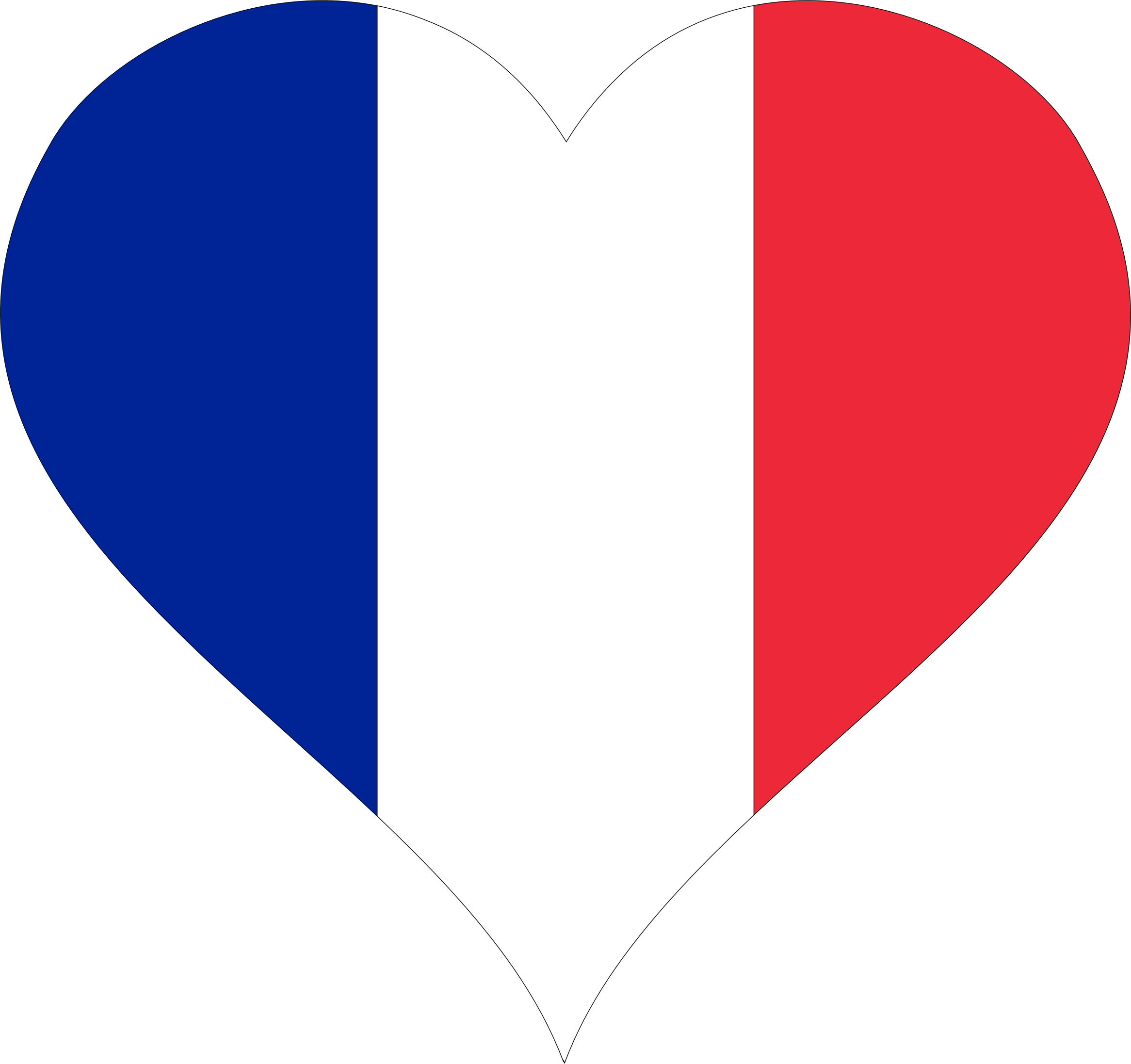 Big Image - Frankreich Flagge Herz (2332x2194)