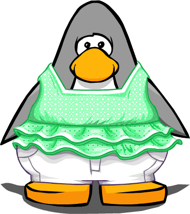 Mckenzie's Beach Outfit From A Player Card - Club Penguin (376x424)