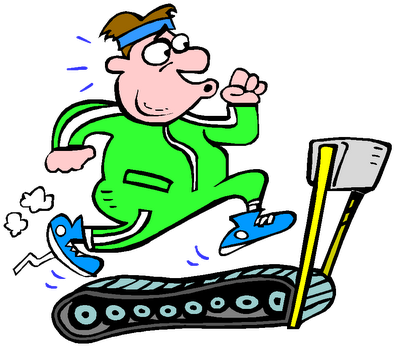 Exercising Treadmill Cliparts - Get In Shape Fast (400x400)