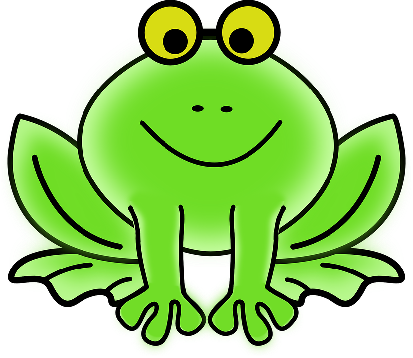 Cartoon Frog On Lily Pad - Orange Frog Clip Art (831x720)