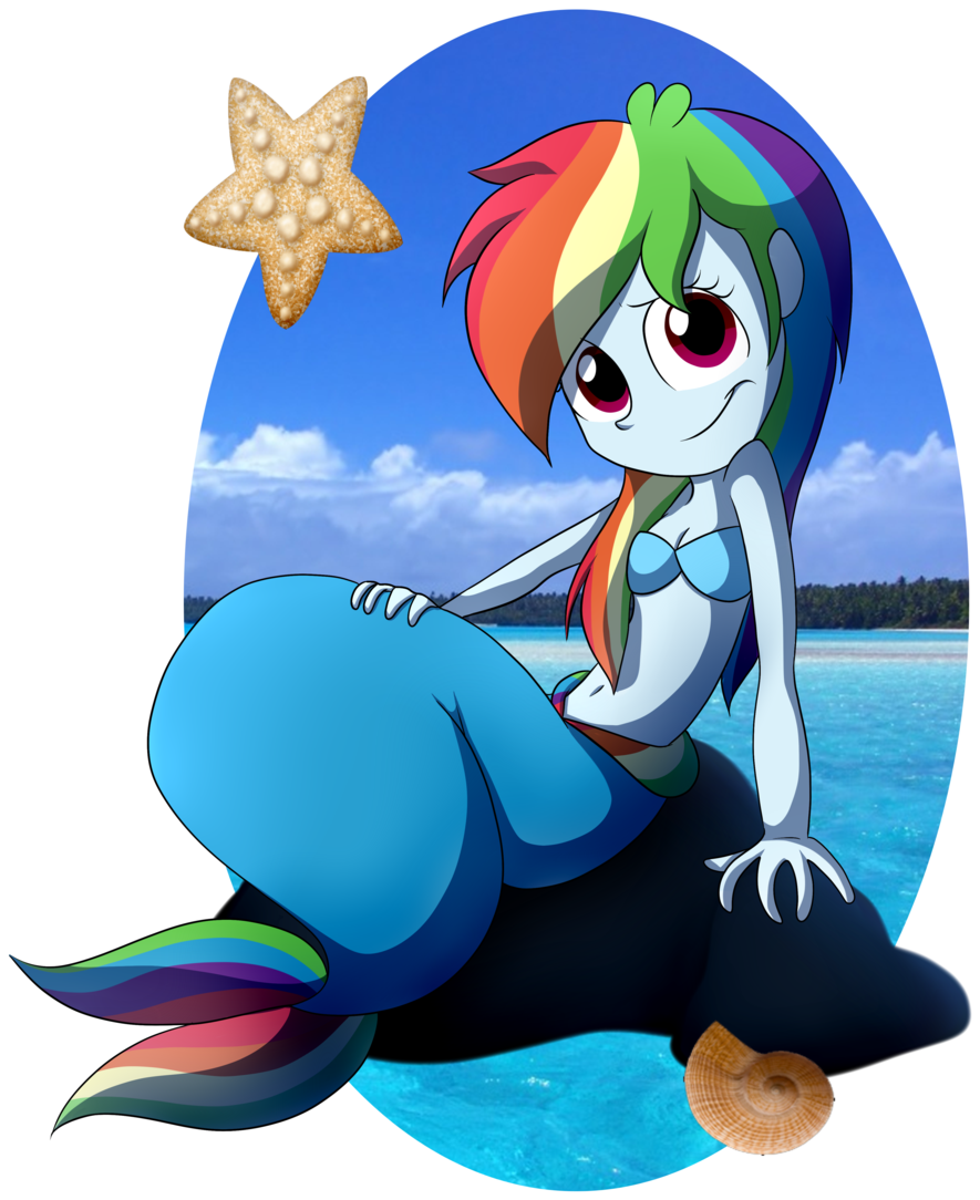 My Little Mermaid By Fj-c - Rainbow Dash Mermaid (1024x1118)