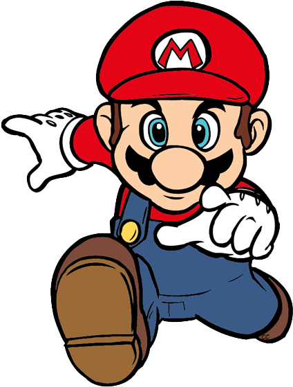 Mario Clipart Cartoon - Mario Coloring Pages To Print (437x571)