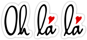 Oh La La, French Word Art With Red Hearts By Beakraus - Oh La La Png (375x360)