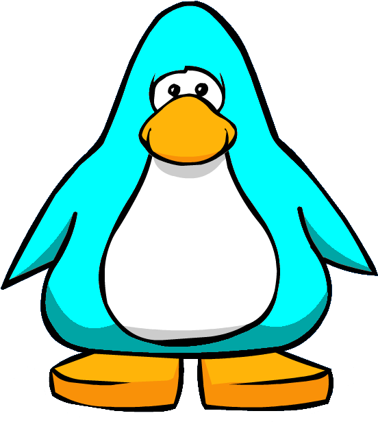 Baby Blue From A Player Card - Club Penguin Non Member (609x632)