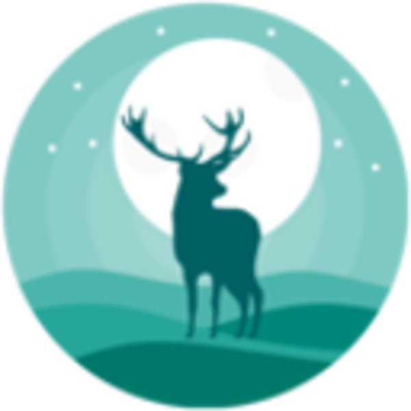 Realistic Pine Trees - Poster: Markbridger's Red Stag In Mist, 61x41cm. (600x600)