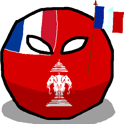 ສປປລາວ Protectorat Français Du Laos (french) ラオスのフランスの保護 - Moscow Polandball (500x500)