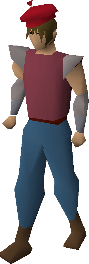 Red Beret - Runescape Blue Party Hat (314x922)