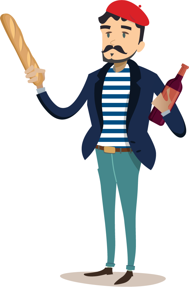 A Beautiful Garden Between The Louvre Museum And The - French Person Clipart Png (655x993)