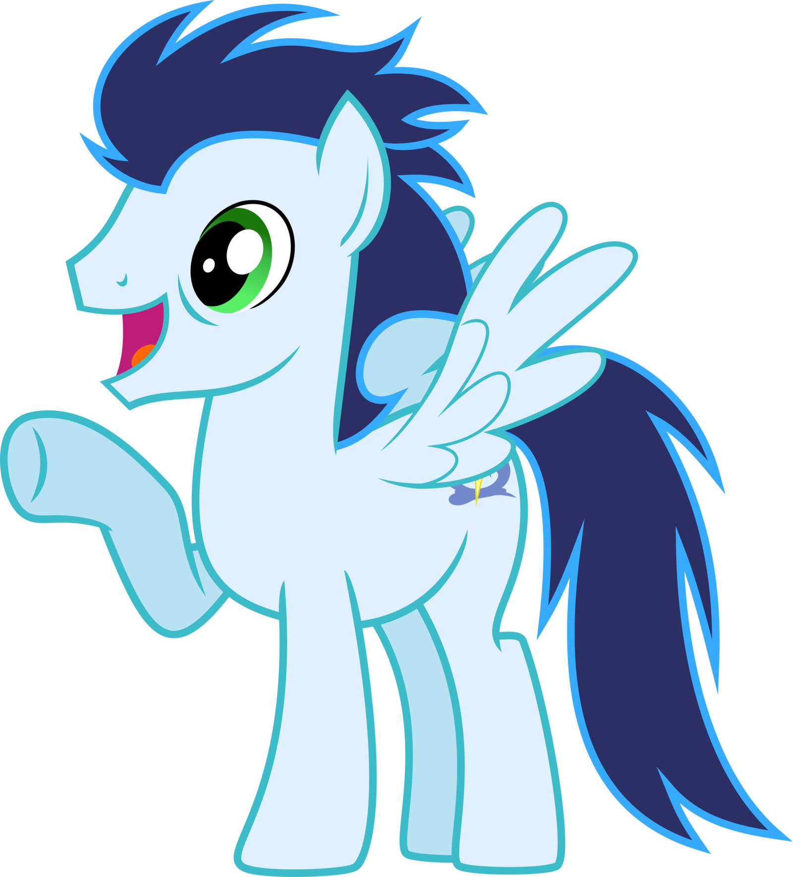 Fanmade Ecstatic Suitless Soarin By Chainchomp2 - Rainbow Dash Wonderbolt Captain (1600x1769)