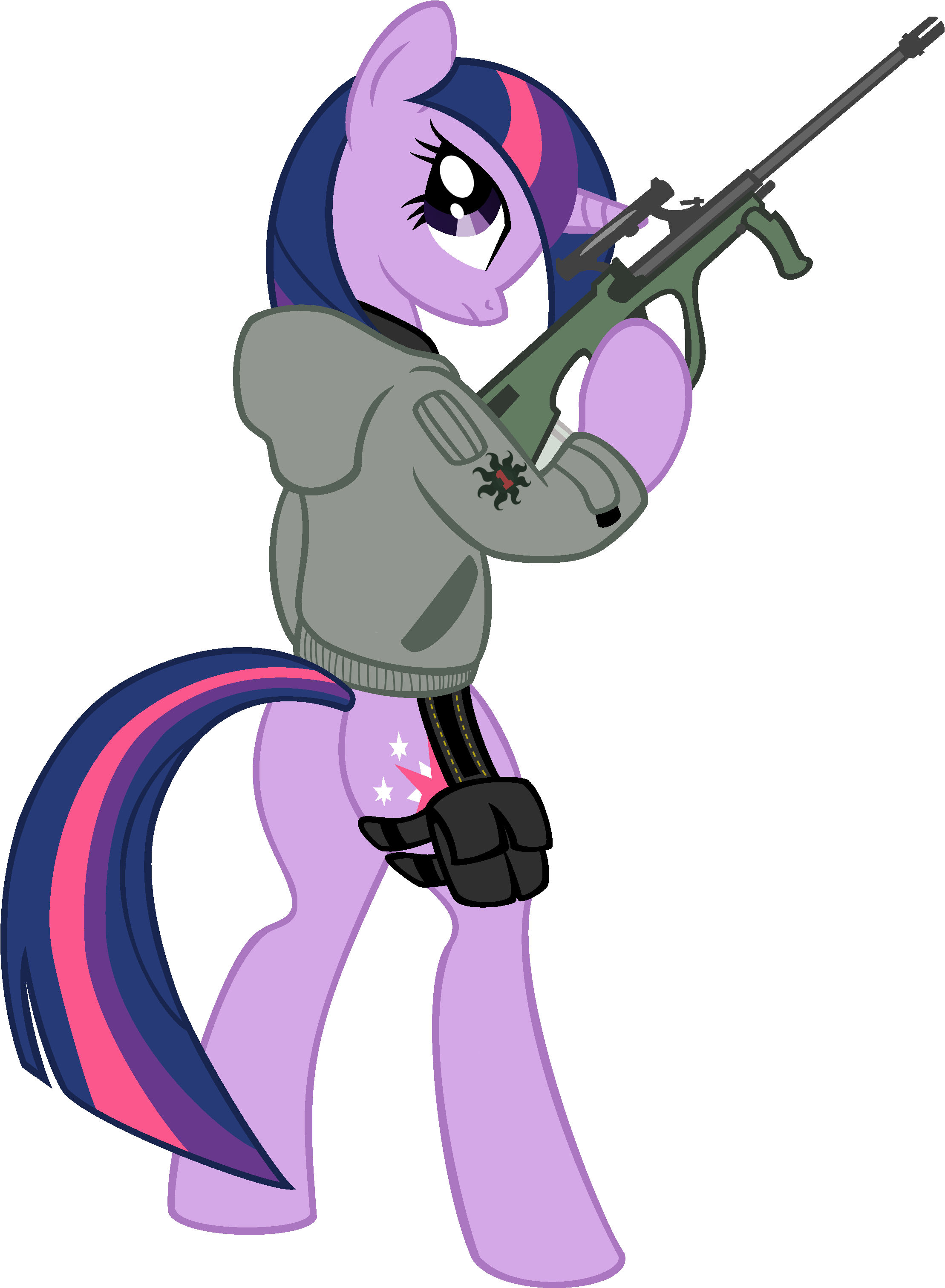011 Image 254875] My Little Pony Friendship Is Magic - Twilight Sparkle With A Gun (2872x3528)