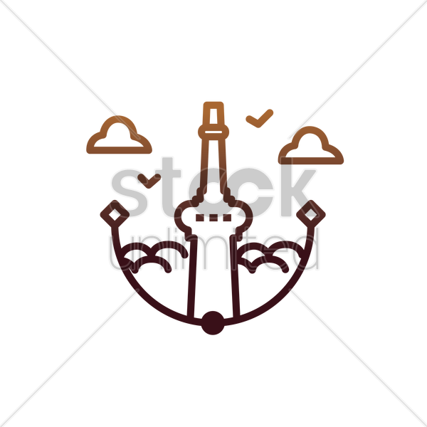 The Cn Tower Vector Image - Cn Tower (600x600)