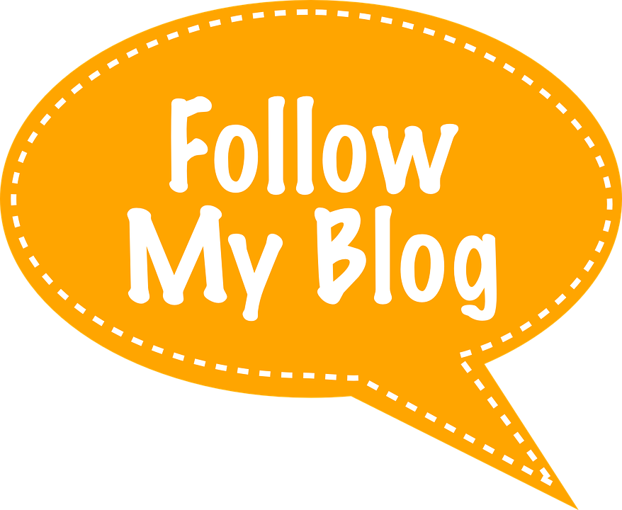 Voice Bubble 27, Buy Clip Art - Follow My Blog Badges Button (878x720)