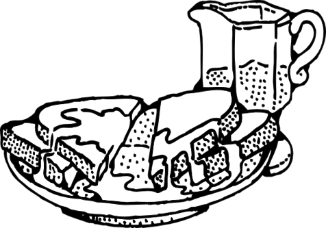 Omelette French Toast Clip Art Coloring Trend Medium - French Toast Coloring Page (476x333)