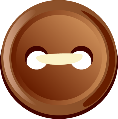 Buttons Clipart - Brown Button Clip Art (395x400)