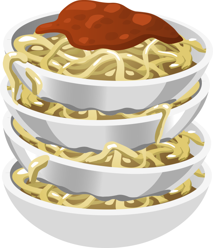 Pasta - Clipart - Custom Bowls Of Pasta Mugs (686x800)