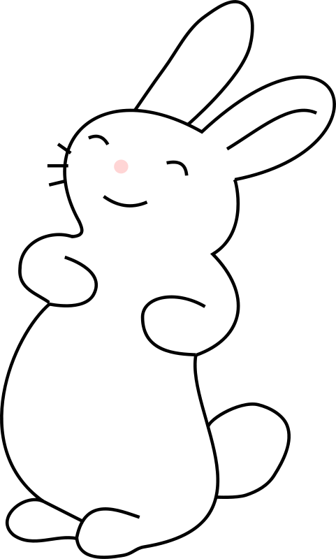 Get Notified Of Exclusive Freebies - White Bunny Clip Art (481x800)