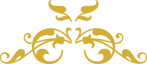 Swirl And Gold Clip Art At Clker - Decorative Elements Clip Art (600x262)