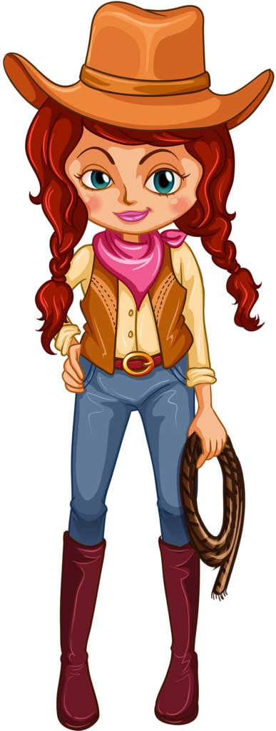 Cowgirl Cartoon Characters (387x1024)