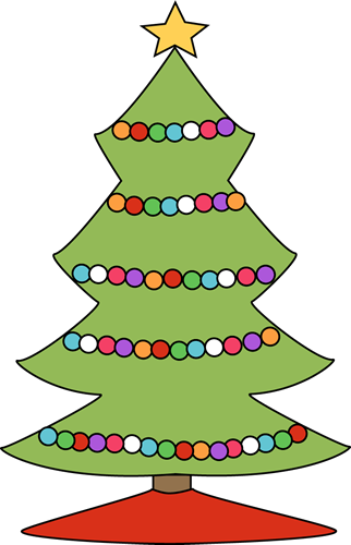 Christmas Tree With Colorful Lights - Christmas Tree With Lights Clipart (322x500)