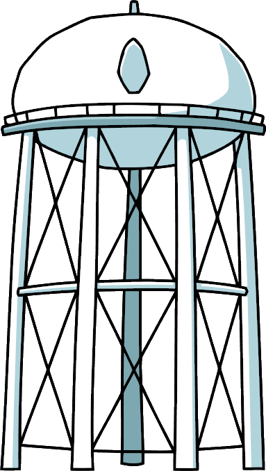 Water Tower - Water Tower Clip Art (383x678)