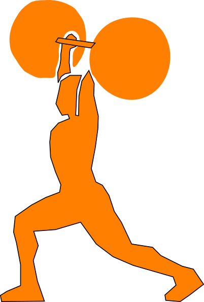 Weightlifter Clipart - You Can Hold It Without Using Your Hands Or Your Arms (402x595)