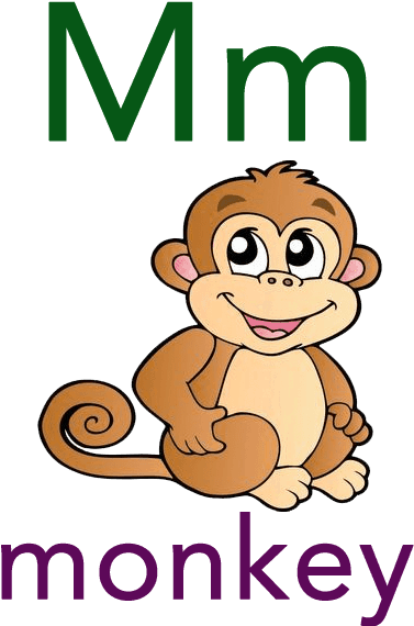 Baby Abc Flashcard - Baby Monkey Clip Art (400x600)