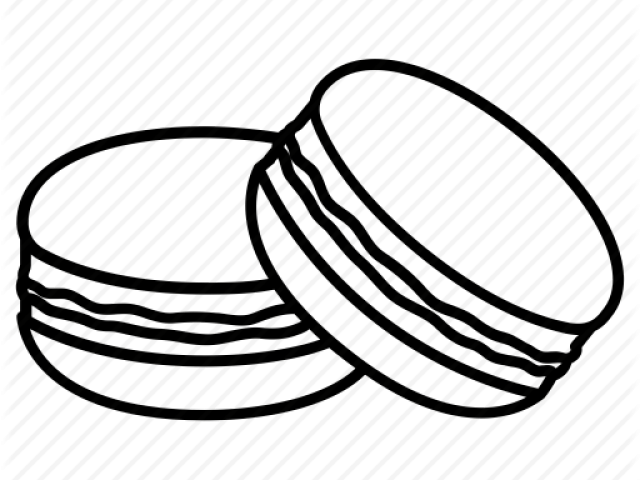 Macaron Clipart Svg - Outline Of A Macaron (640x480)
