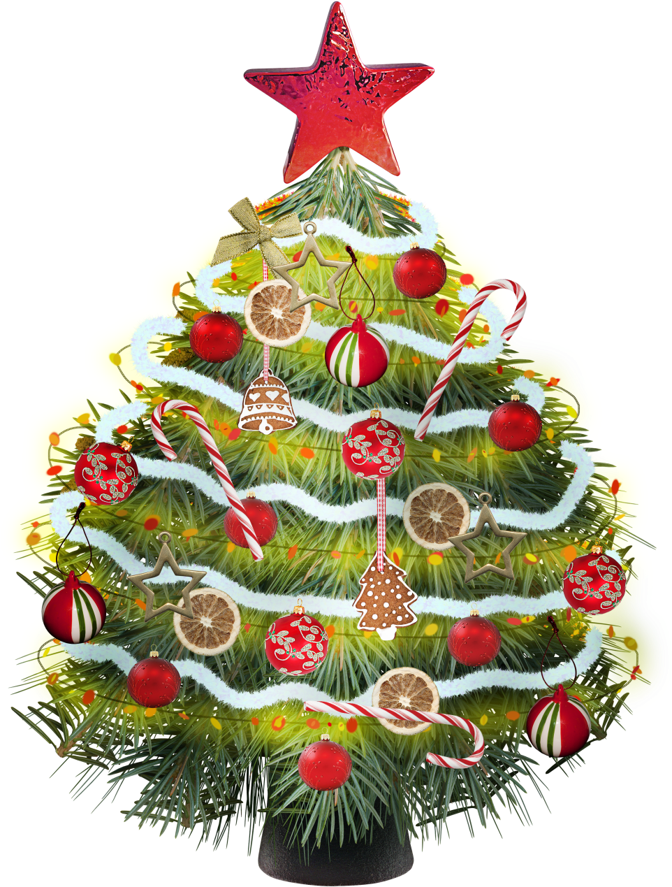 Christmas Tree Clipart Colorful - Arbol Navidad Png (975x1280)