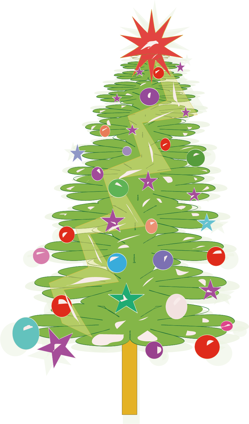 Christmas Tree Christmas Stockings Clip Art - Christmas Tree Christmas Stockings Clip Art (866x1477)