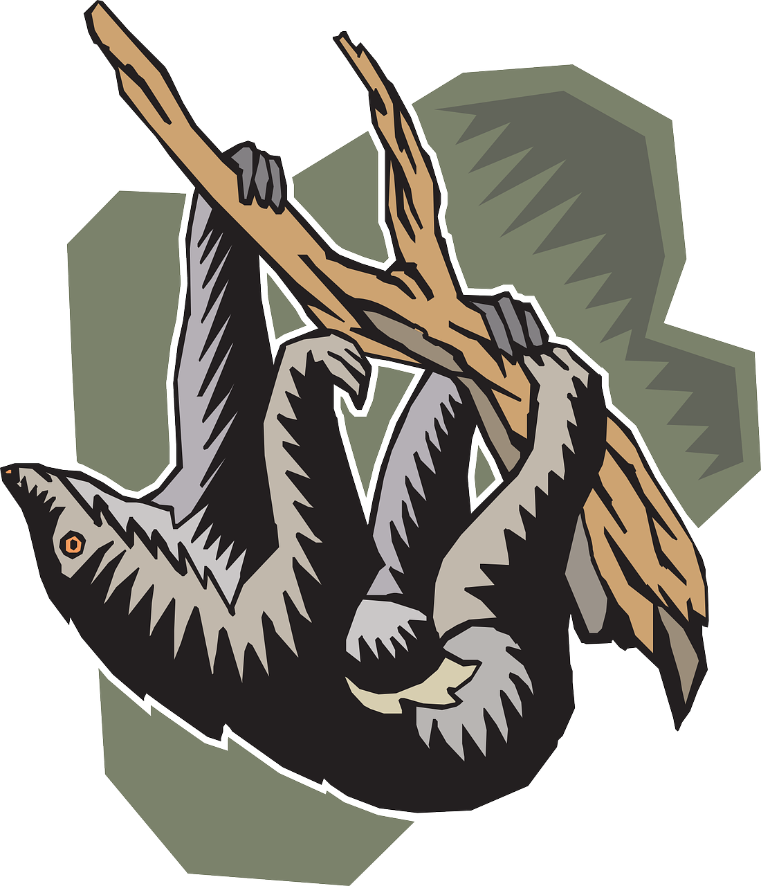 Stylized Tree Branch Style Png Image - Cách Điệu Động Vật (1100x1280)