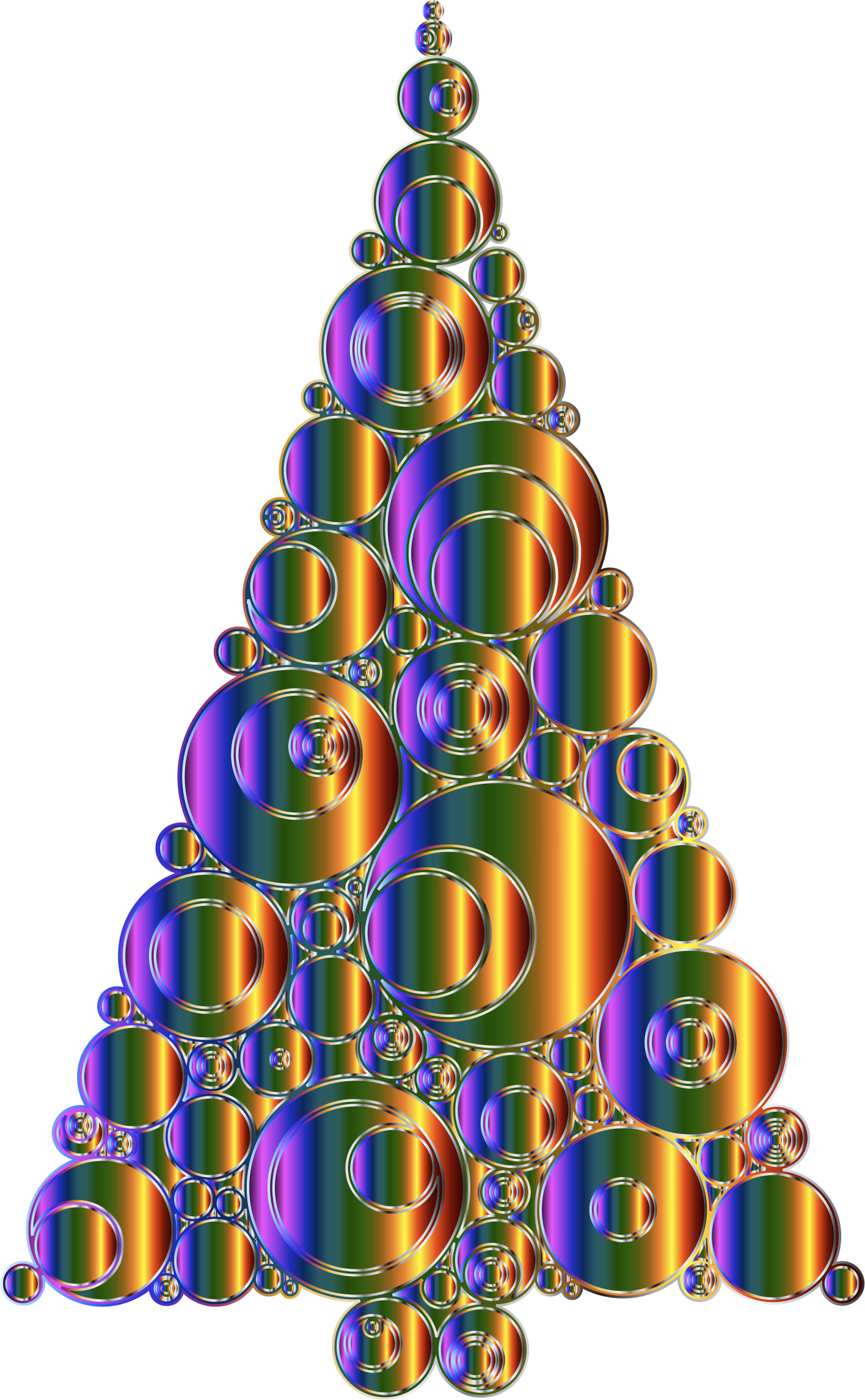 Medium Image - Christmas Abstract Tree Png No Background (1416x2292)