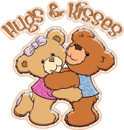 Big Hug Clip Art - Bear Hugs And Kisses (450x450)