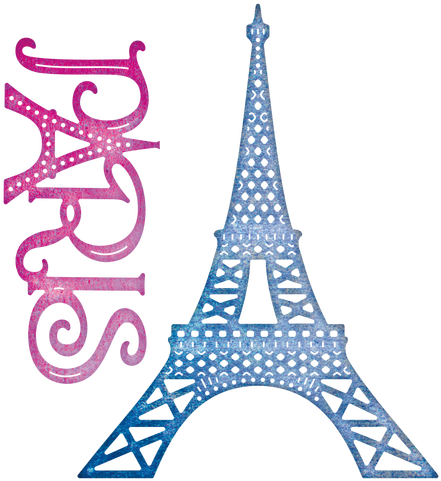 Paris Eiffel Tower Set / Suaje De Corte De Paris Torre - Cheery Lynn Designs Die Paris Eiffel Tower, 2.75"x3.625" (500x500)
