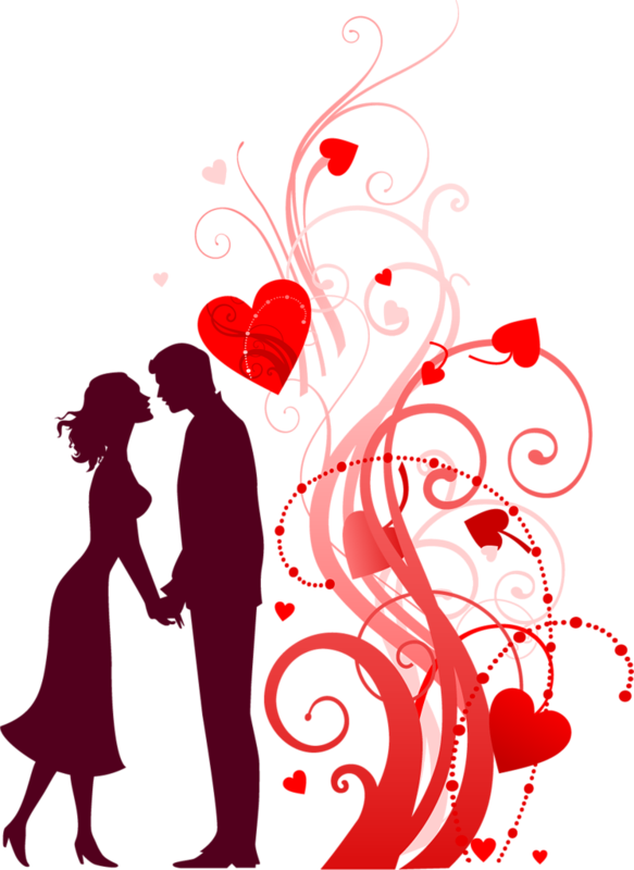 Valentine's Day Couples Silhouettes - Love (583x800)