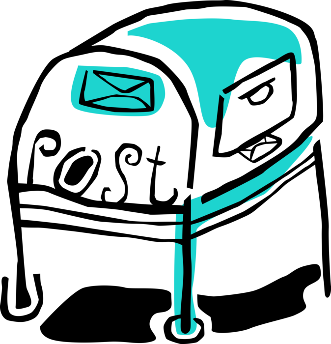 Vector Illustration Of Post Box Mailbox, Collection - Vector Illustration Of Post Box Mailbox, Collection (674x700)