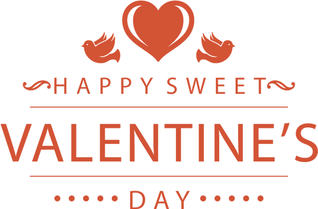 Romantic Valentines Symbol With Words Happy Sweet Valentine's - Happy Valentine Sweet Words (650x430)