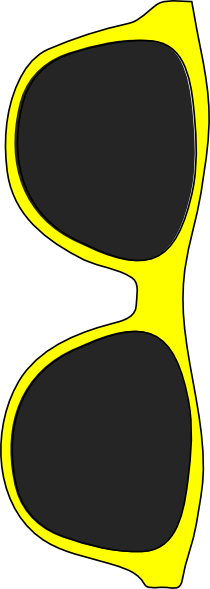Yellow - Clip Art Yellow Sunglasses (210x589)